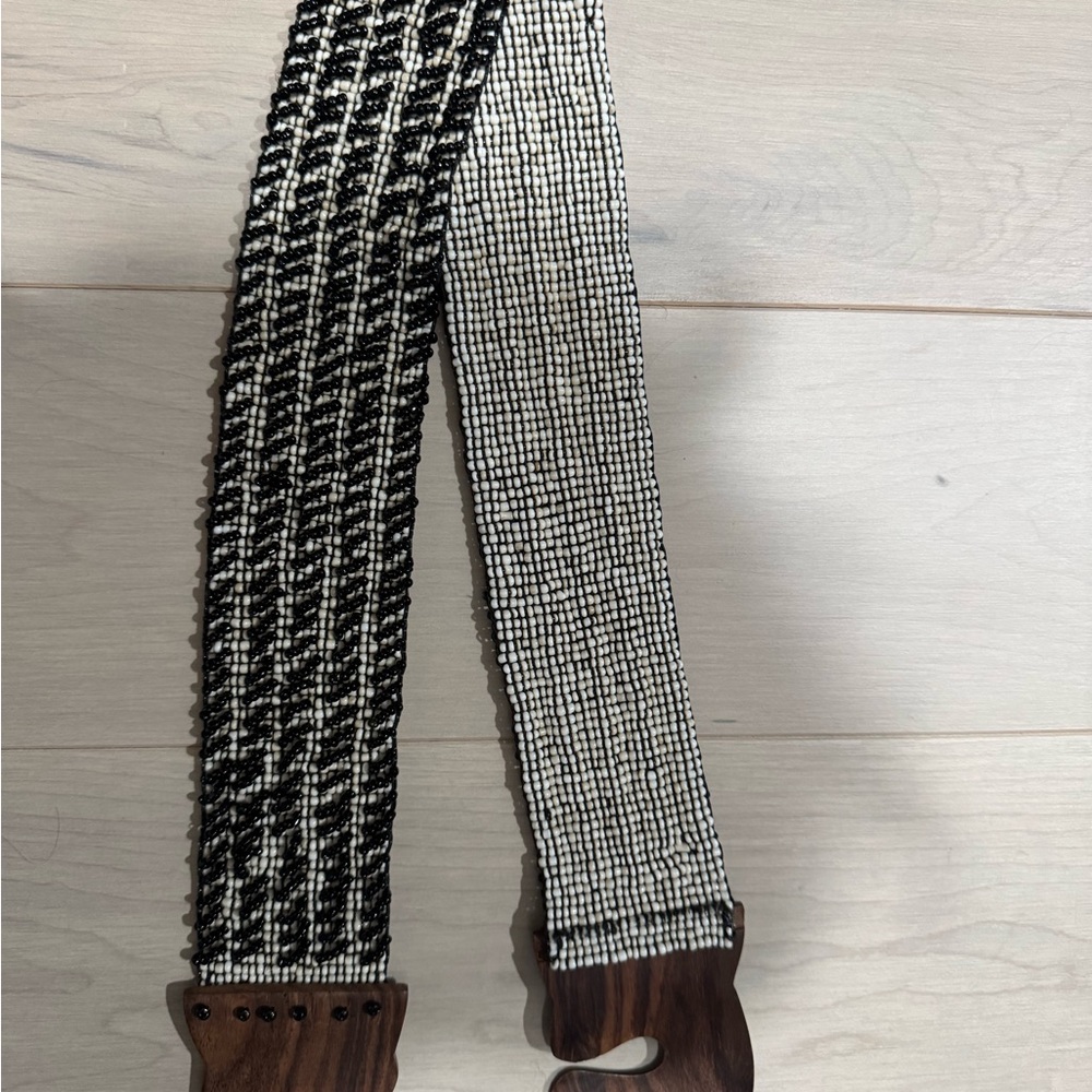 Black and White beaded belt